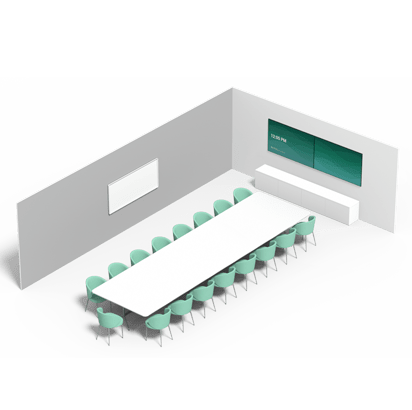 Solution de salle visioconférence d'une salle de plus de 15 personnes