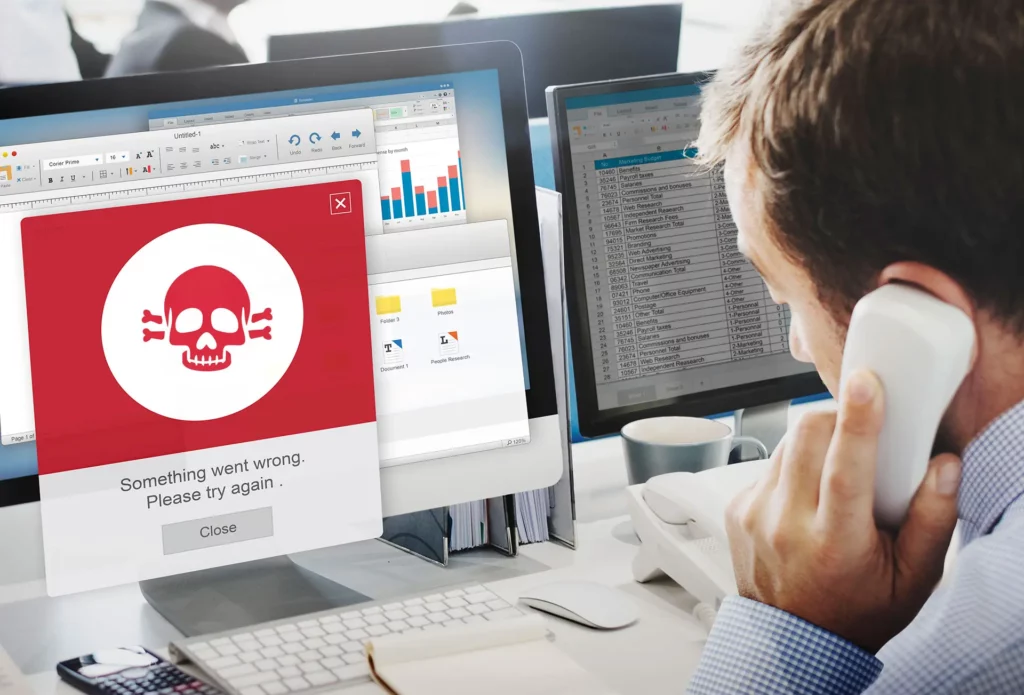 Appel vers Assistance Sécurité Informatique pour débloquer son ordinateur d'un incident